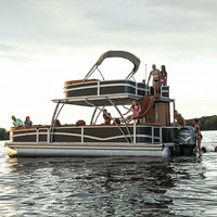 Nouveau produit, meilleure qualité, bateau ponton à deux étages de 30 pieds, style luxueux, bateau ponton en aluminium avec maison à vendre