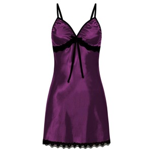 Pigiama <span class=keywords><strong>da</strong></span> <span class=keywords><strong>donna</strong></span> GYQ con scollo a V in raso di seta traspirante, lingerie sexy per l'estate, l'autunno e la primavera, OEM - Product Image 4