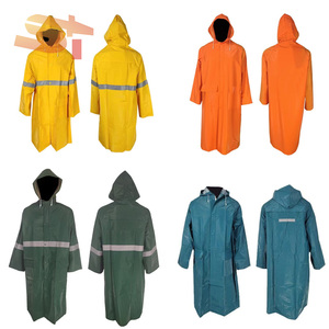 Impermeabile Lungo Giallo SIKE per Lavoratori Sanitari, in PVC con Strisce Riflettenti per Protezione da Piogge Abbondanti - Product Image 5