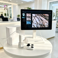 Sistem Analisis Rambut Trichoscope AISIA DS3 Tablet Android Kamera 16MP Perbesaran 10 200X Mesin Penganalisis Kulit Kepala dan Kulit