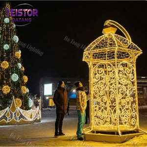 Linterna Tradicional de Ramadán con Iluminación LED para Decoración Exterior de Navidad y Eid - Product Image 5