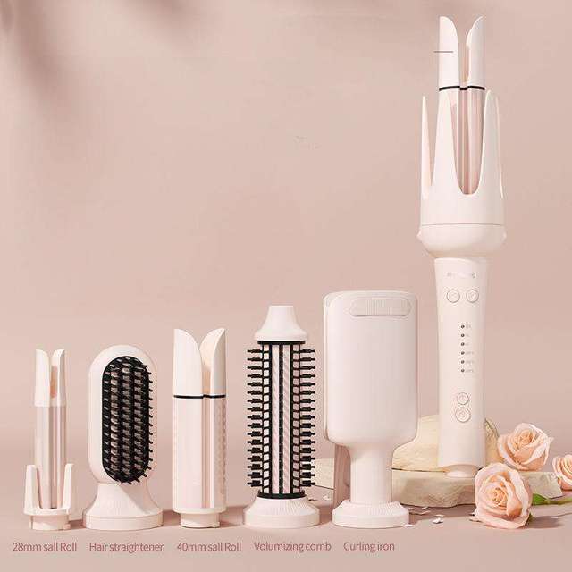 32MM Electric Multi Speed Ceramic Automatic Portable 360 Rotating 6 in 1 Hair Straightener Curler