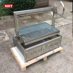 Große Trolley tragbare Outdoor Pizza Holz Feuer Holzkohle BBQ Grills