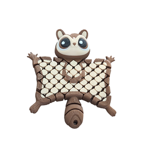 Écureuil volant en plastique imprimé en 3D, multicolore, pour aménagement de aquarium, avec articulation intégrée mobile, jouet créatif anti-stress - Product Image 1