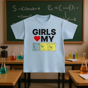Las chicas adoran mi camiseta de ciencia y química, camiseta divertida con meme, cringe, embarazosa e inapropiada - Product Image 3