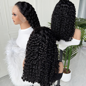 Peluca de Cabello Humano Virgen Rizado Birmano con Encaje Frontal, Sin Pegamento, Color Natural, Rizos Suaves y Voluminosos, Línea de Cabello Natural Pre-Desplumada - Product Image 2