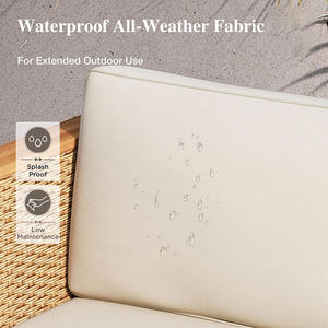 डौऊ फैशन आउटडोर संयोजन लाउंज सोफे आरामदायक विकर रतन गार्डन छोटे पाश फर्नीचर सोफे सेट - Product Image 5