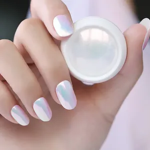 1Jar Pearl Effect Nail Powders <b>Mirror</b> Aurora Chrome Mermaid Nails Art Powder Rainbow AB Magic <b>Mirror</b> Pearl Shell Powder Supplies - Product Image 2