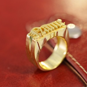 Stainless Steel 3D Name Custom <strong>Ring</strong> Letters <strong>Initial</strong> Personalized <strong>Rings</strong> Unisex Hip-Hop Punk Finger <strong>Ring</strong> - Product Image 2