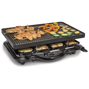 Barbecue multifonction sans fumée pour 8 personnes, Grill à <span class=keywords><strong>Raclette</strong></span> en <span class=keywords><strong>pierre</strong></span>, Grill électrique d'intérieur, Barbecue - Product Image 3