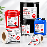 Étiquettes d'avertissement de danger personnalisées, autocollants de sécurité, étiquettes résistantes aux produits chimiques en PET imperméables pour applications chimiques en extérieur