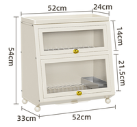 Armoire à vaisselle pliable en acier au carbone, double couche, avec porte inclinée, pour rangement de cuisine, anti-insectes, vente en gros, OEM ODM, logo personnalisé