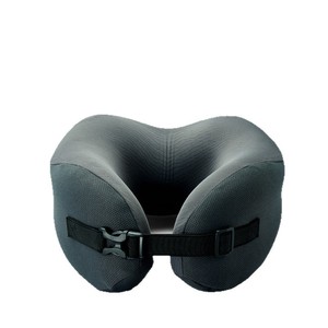 Oreiller en mousse à mémoire de forme en forme de U, bleu foncé, soutien du cou, oreiller de voyage pour voiture et avion - Product Image 1