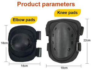 Genouillères tactiques légères et réglables, équipement de sécurité pour le travail, l'entraînement et le cyclisme, soutien tactique pour les genoux - Product Image 5