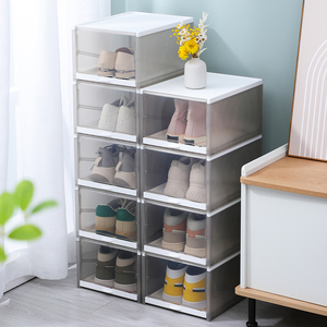 Boîtes à <span class=keywords><strong>chaussures</strong></span> transparentes push-pull organisateur de <span class=keywords><strong>chaussures</strong></span> empilable pour le <span class=keywords><strong>rangement</strong></span> des <span class=keywords><strong>chaussures</strong></span> de placard pour l'entrée/devant <span class=keywords><strong>sous</strong></span> le <span class=keywords><strong>lit</strong></span> - Product Image 2