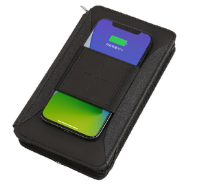 New Top Pu Custom logo Personalized Security Men's Coin Passport Phone Wallet with Wireless Charging for Luxury Business Gifts - Product Image 1