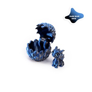 Feeron – Ensemble d'œufs de dragon imprimés en 3D en PLA, œufs ouvrables, figurine de bébé dragon, design durable et tendance, dégradé bleu - Product Image 5
