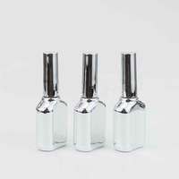 Logo personnalisé direct usine vide plaqué argent écologique Gel vernis à ongles bouteilles en verre couvercle brosses pratique