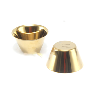 DFL24 Tazón Redondo de Acero Inoxidable 304 de Grado Alimenticio de Alta Calidad, Tazón Dorado para Smoothies y Hielo Raspado - Product Image 2