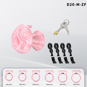 กรงพิมพ์3D YPM พร้อมกรงทรัมเป็ตกรงเรซิ่นสีดำสีชมพูกับแหวน<span class=keywords><strong>6</strong></span>ขนาดสำหรับล็อคพลาสติกขนาดเล็ก - Product Image 6