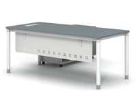 Meubles de bureau commerciaux, bureau de direction moderne, ergonomique, grand bureau de patron pour bureau, table en métal