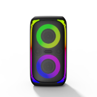 Haut-parleur portable sans fil en tissu HD 10W avec poignée de transport, 3000mAh, 7 modes de synchronisation musicale, lumières RGB, audio étanche IPX4