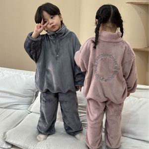 <span class=keywords><strong>Pigiama</strong></span> in Flanella per Bambini Nuovo Set Autunno e Inverno Abbigliamento da Notte per Ragazzi e Ragazze Vestiti da Casa per Bambini - Product Image 2