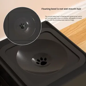 Mangkuk anjing pengumpan lambat yang ditinggikan 2-in-1 tanpa tumpahan mangkuk air anjing tinggi dapat disesuaikan anti selip mangkuk makanan dan air anjing - Product Image 3