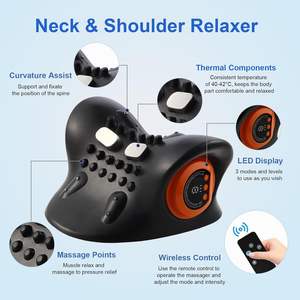 Masseur de cou Eveekon <span class=keywords><strong>2026</strong></span> 360 °   Oreiller de massage du cou à télécommande avec étirement multidirectionnel, 3 modes de chaleur et 3 modes de vibration - Product Image 3