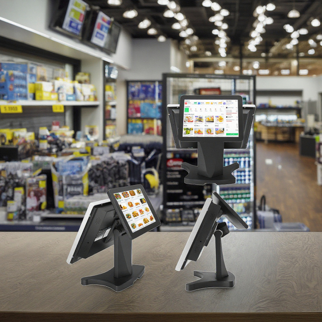 Dual Touch Screen 15 Inch Pos System Smart Desktop Tablet Pc windows All in One Cashless Payment Pos Cashier Machine