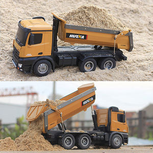 Nouveau camion benne télécommandé <span class=keywords><strong>Huina</strong></span> <span class=keywords><strong>1573</strong></span> RTR 2,4 GHz 10 canaux 1:14 avec démonstration automatique et éclairage LED en métal - Product Image 5
