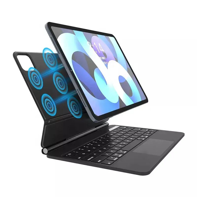 Magic Keyboard Case 12.9 Inches for 2022/2021/2020/2018 Ipadpro 12.9 Touchpad Mouse Leather Case RGB Magnetic Tablet Usb Optical