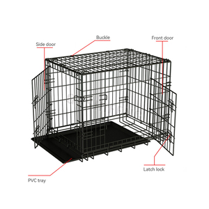 Wholesale 1pc <strong>Large</strong> Metal Iron Wire Pet Hotel Indoor <strong>Cage</strong> Black Tall <strong>Dog</strong> <strong>Cages</strong> Pet Kennel Breeding Exerc Pet <strong>Cages</strong> &amp; lion 70kg - Product Image 5