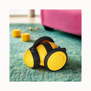 Juguetes interactivos automáticos para mascotas para gatos, abeja pequeña de plástico y luz de plumas, juguetes de burlas para gatos, juguetes de movimiento para mascotas - Product Image 2