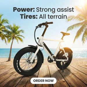 Oferta de Fábrica - Bicicleta Eléctrica Naicisports MONO de 20 Pulgadas con Cuadro de Magnesio, Batería de Litio Extraíble de 36V, Frenos de Disco - Product Image 1