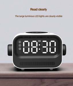 Hot Sell Mini mit neuem kabellosen Smart BT-Lautsprecher Schnell ladegerät Wecker Sound Light Desk Erstklassiger Versand rabatt - Product Image 4