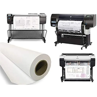 Rollo de papel Bond de ingeniería, papel trazador CAD de dibujo blanco azul