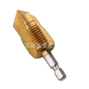 Spade Drill Bit Hex Shank 5/16 In Gold Finish For Pipe Repair And Hole Enlarging - Product Image 1