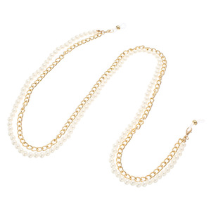 Chaîne de <span class=keywords><strong>lunettes</strong></span> en métal Vintage Grace Nouveaux bijoux Deux maillons Mode Perle Chaîne de <span class=keywords><strong>lunettes</strong></span> de soleil - Product Image 3