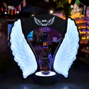 Présentoir à bouteille LED Richshining personnalisé en forme d'aile d'ange, aile de papillon colorée, glorificateur de bouteille de vin LED pour boîte de nuit, mariage, fête - Product Image 1
