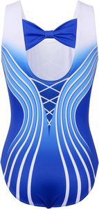 Justaucorps de ballet élégant filles Stretch Dance Unitards Rhinestone vêtements de sport noirs pour filles de 4 à 13 ans - Product Image 2