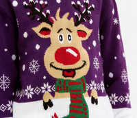 Pulls en tricot jacquard épais à col rond pour filles, style 'Ugly Christmas', collection 2026, vente en gros, fabricant