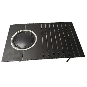 Table de barbecue pliante d'extérieur de 95 cm de long en alliage d'aluminium, gril portable avec réchaud pour pique-nique et vente ambulante - Product Image 4