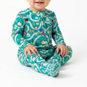 Pijama de Bambú Orgánico para Bebé, Mono con Cierre, <span class=keywords><strong>Ropa</strong></span> Ecológica para Bebé, Pijama con Cierre Bidireccional para Recién Nacido - Product Image 3