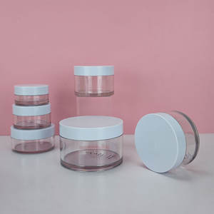 Pot de crème en plastique 1oz 2oz 4oz couvercle rose personnalisé à fond épais vide 250ml 8oz pot en plastique givré - Product Image 2