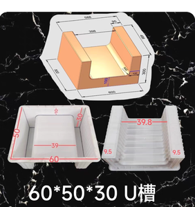 Molde cuadrado prefabricado ligero para cable exterior Canal en U resina fibra de vidrio polímero hormigón FRP canalón de construcción - Product Image 3