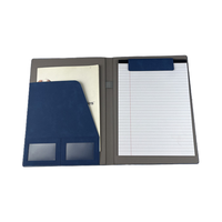 Carpeta de cuaderno A4 de cuero portátil para reuniones de oficina de negocios, gerentes, negociaciones de ventas, bolsa de documentos, clip plano magnético