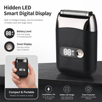 PRITECH Elektrischer Rasierer für Männer Folienrasierer mit LED-Anzeige 2 Geschwindigkeiten Kabelloser Oszillierender Rasierer USB Typ C 3W