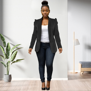 Nuevo Abrigo de Oficina Casual de Color Sólido, Ecológico, de Poliéster, para Mujer, a la Moda - Product Image 5