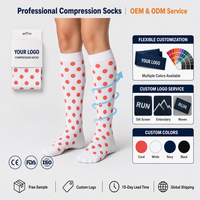 Chaussettes de compression pour femmes et hommes, récupération de la circulation, respirantes, course à pied, cyclisme, voyage, logo personnalisé